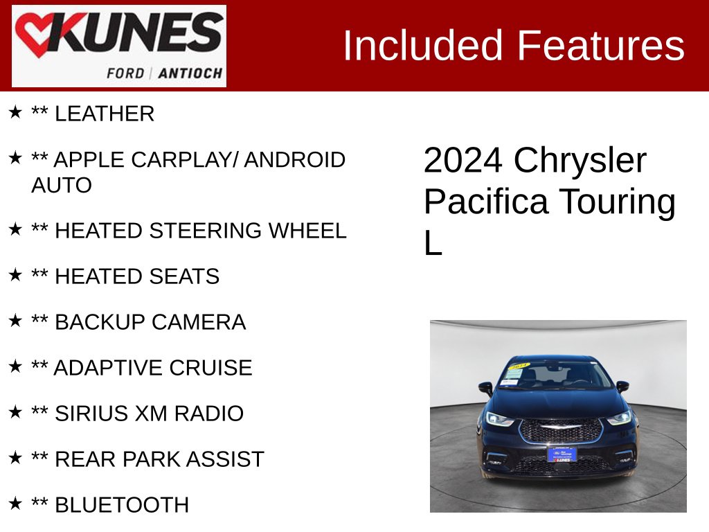 Certified 2024 Chrysler Pacifica Touring L Van Passenger Van