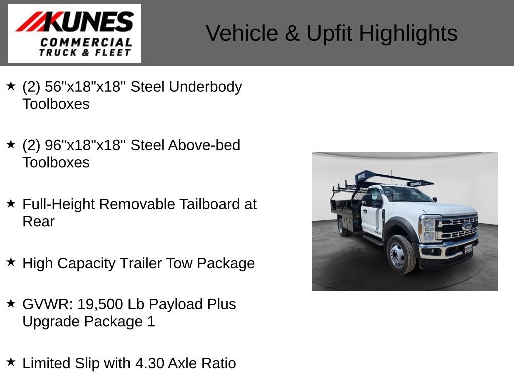 New 2026 Ford F-550 Chassis XL Contractor Body Truck Regular Cab