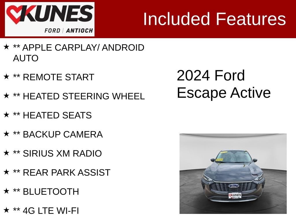 Certified 2024 Ford Escape Active SUV