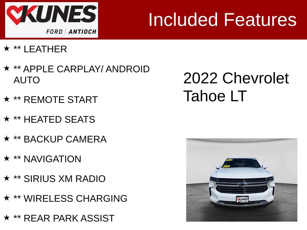 Certified 2022 Chevrolet Tahoe LT SUV