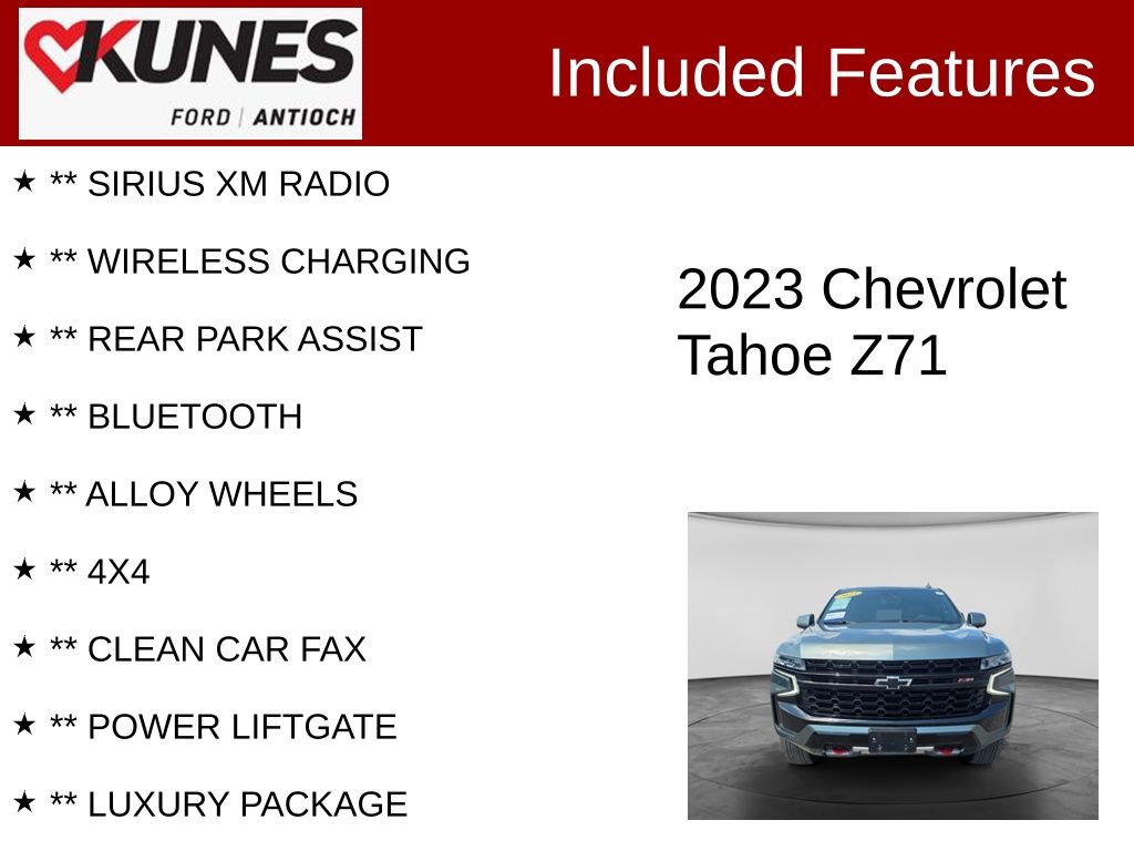 Certified 2023 Chevrolet Tahoe Z71 SUV