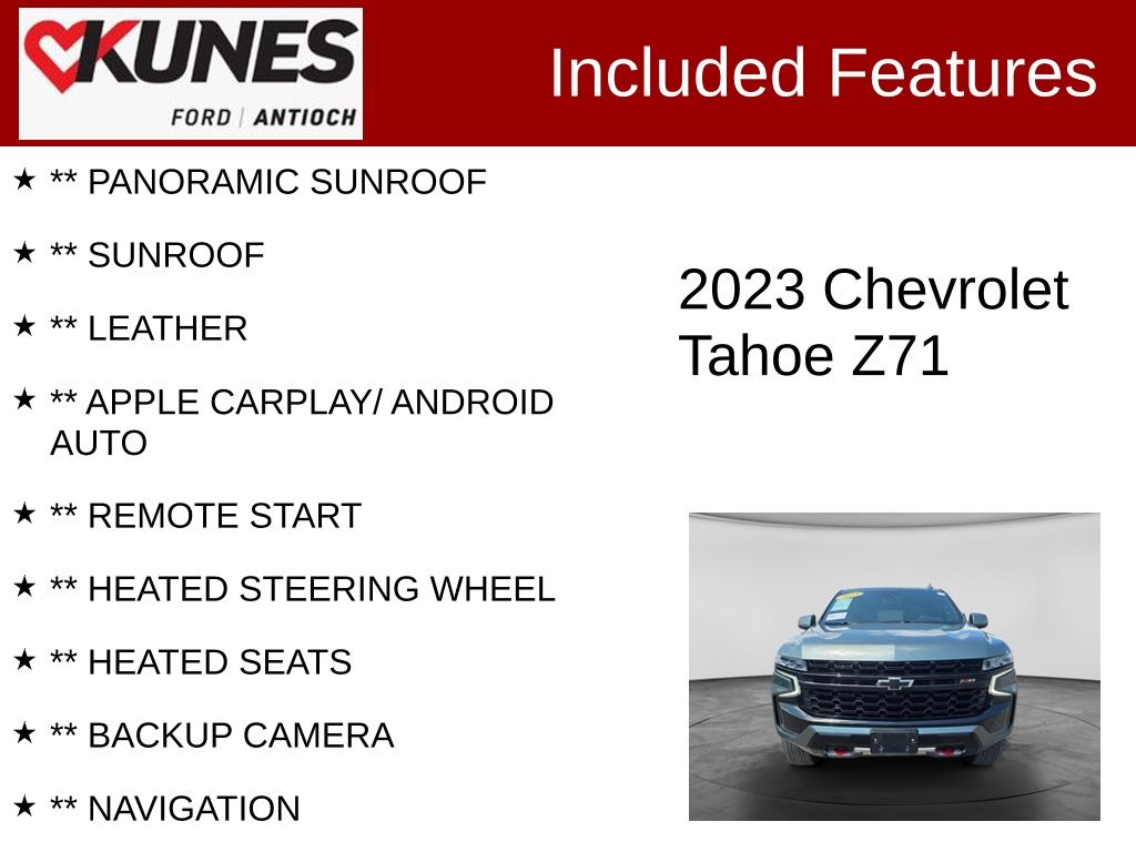 Certified 2023 Chevrolet Tahoe Z71 SUV