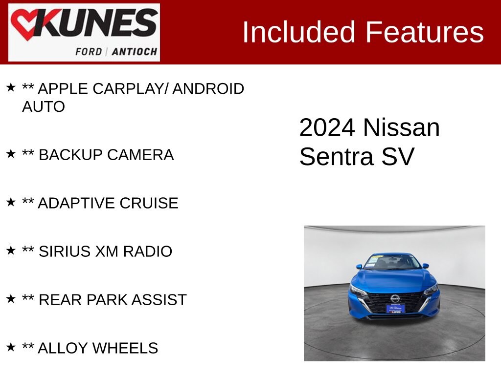 Certified 2024 Nissan Sentra SV Sedan