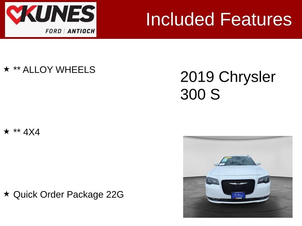 Certified 2019 Chrysler 300 S Sedan