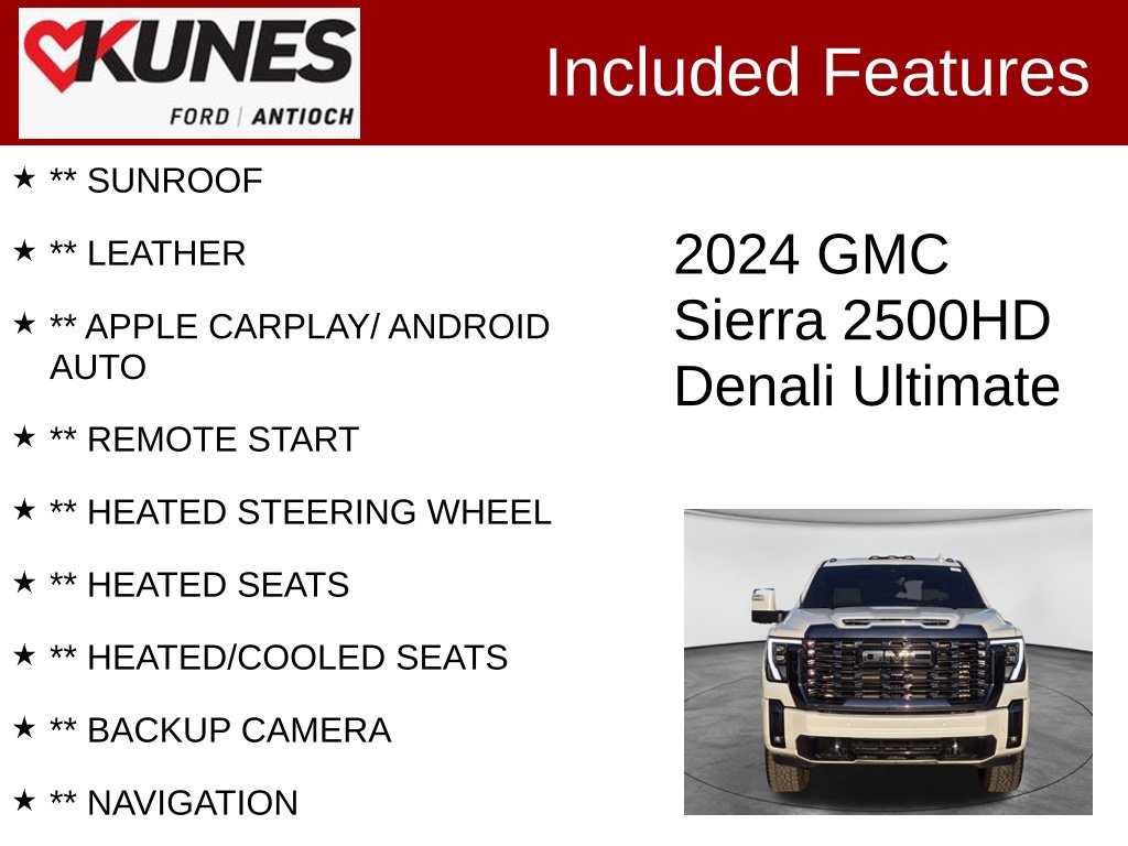 Certified 2024 GMC Sierra 2500 HD Denali Ultimate Truck Crew Cab