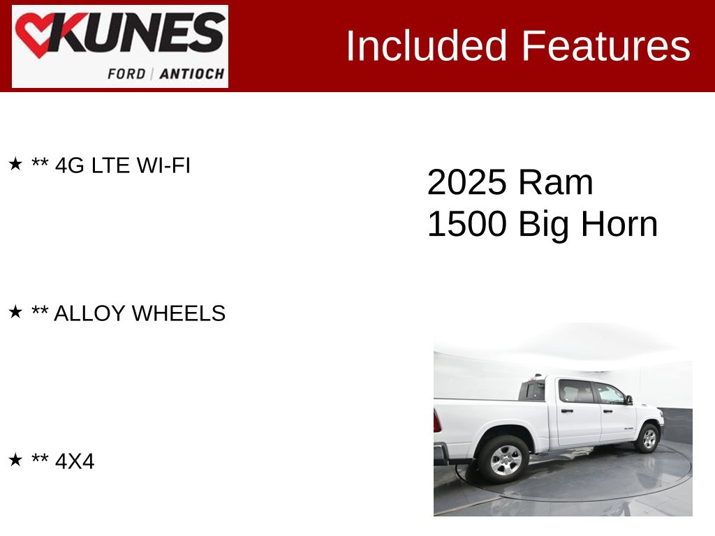 Certified 2025 Ram 1500 Big Horn/Lone Star Truck Crew Cab