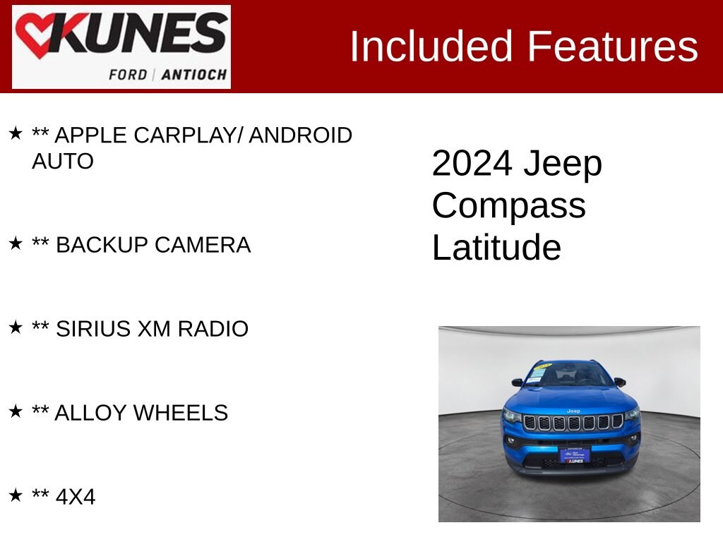 Certified 2024 Jeep Compass Latitude SUV