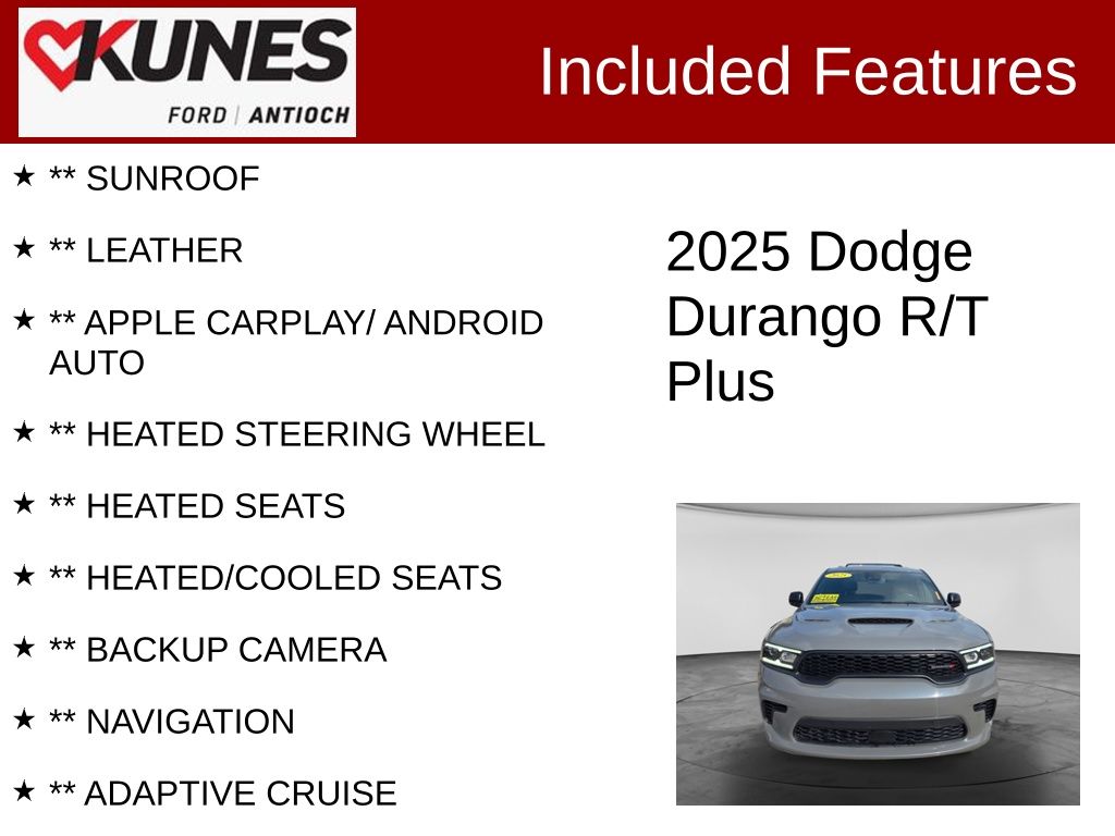 Certified 2025 Dodge Durango R/T SUV