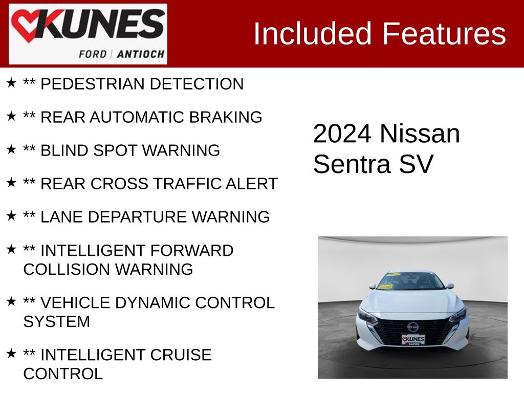 Certified 2024 Nissan Sentra SV Sedan