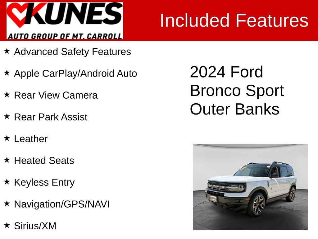 Certified 2024 Ford Bronco Sport Outer Banks SUV