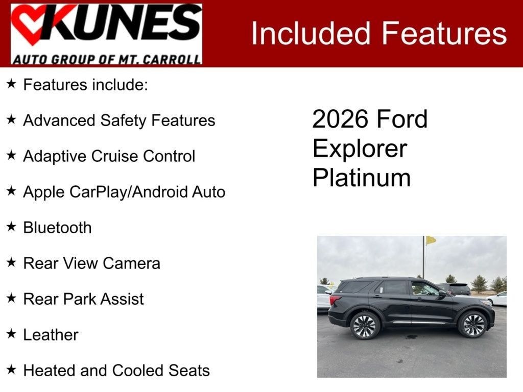 New 2026 Ford Explorer Platinum SUV