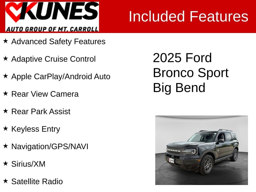 Certified 2025 Ford Bronco Sport Big Bend SUV