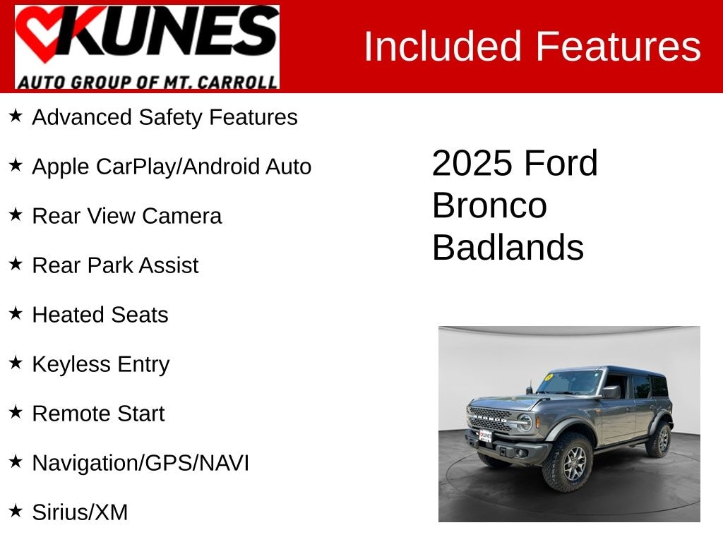 Certified 2025 Ford Bronco Badlands SUV