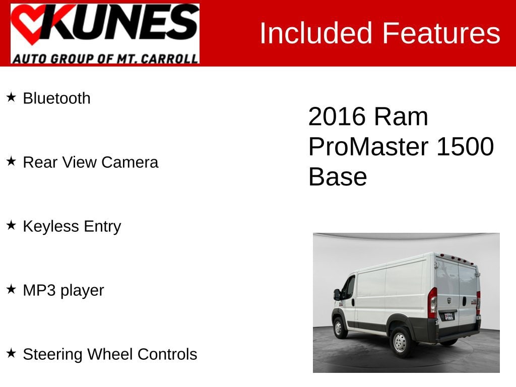 Used 2016 Ram Promaster Cargo Van