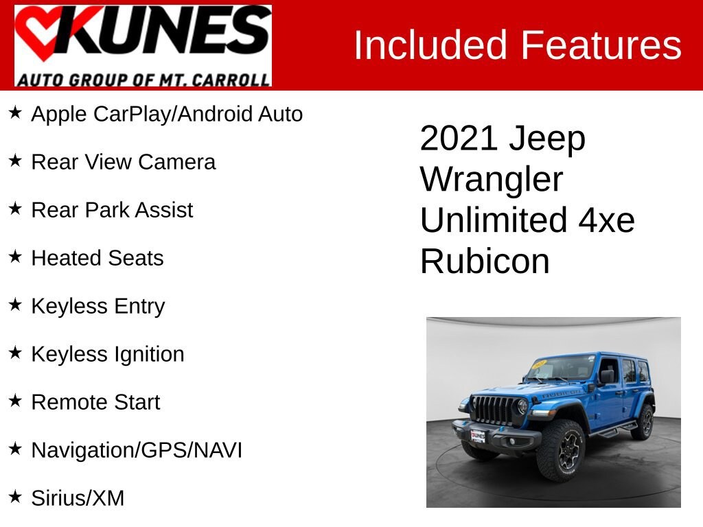 Used 2021 Jeep Wrangler 4xe Unlimited Rubicon