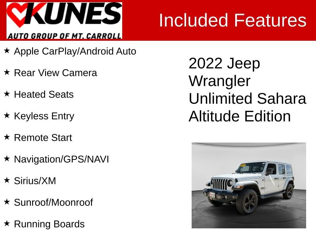 Used 2022 Jeep Wrangler Unlimited Sahara Altitude