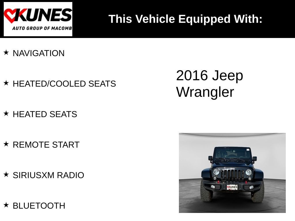 Used 2016 Jeep Wrangler Unlimited Rubicon SUV