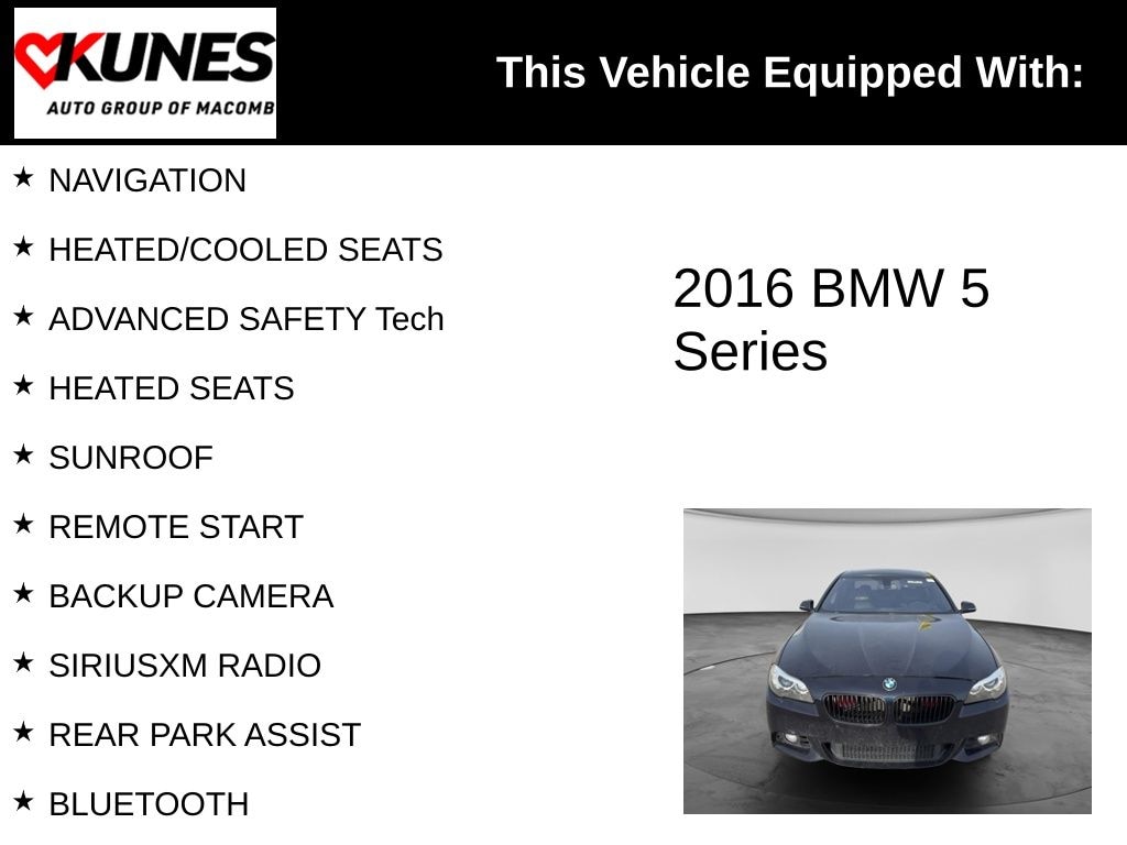 Used 2016 BMW 5 Series 550i Sedan