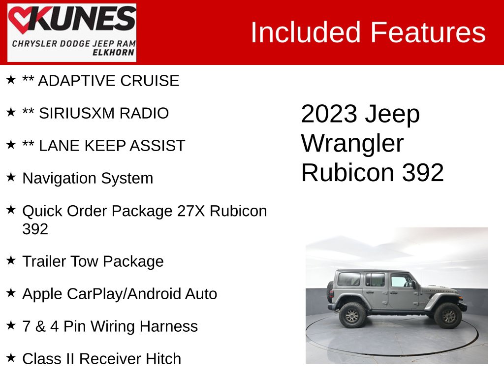 Used 2023 Jeep Wrangler 4-DOOR RUBICON 392 SUV