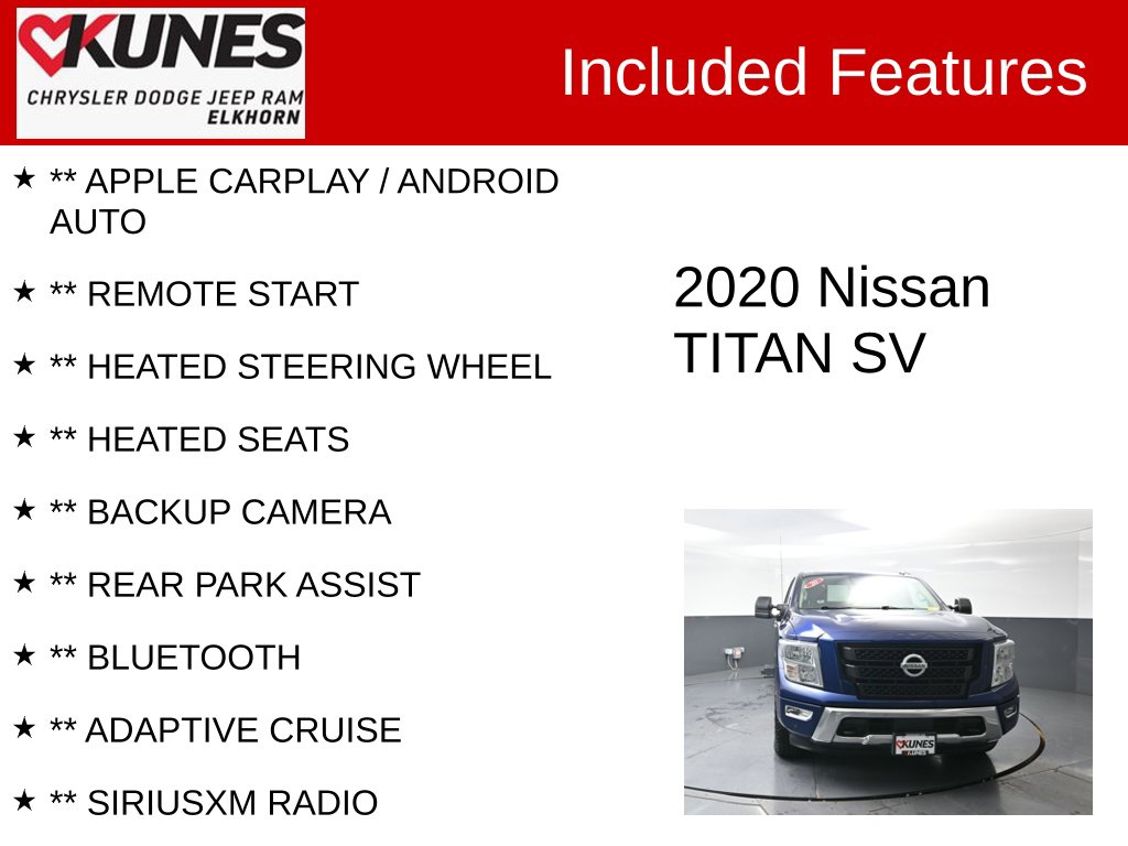 Used 2020 Nissan Titan SV Truck Crew Cab