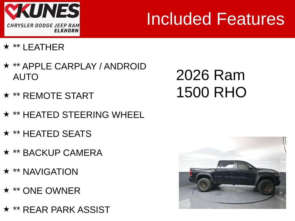 Used 2026 Ram 1500 RHO Truck Crew Cab