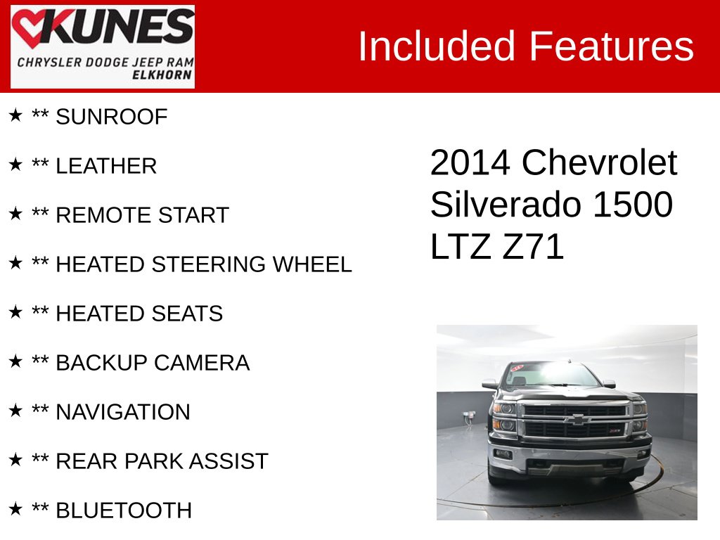 Used 2014 Chevrolet Silverado 1500 LTZ Truck Crew Cab