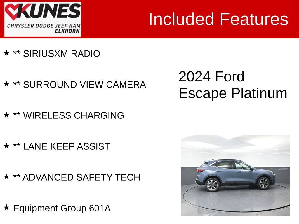 Used 2024 Ford Escape Platinum SUV