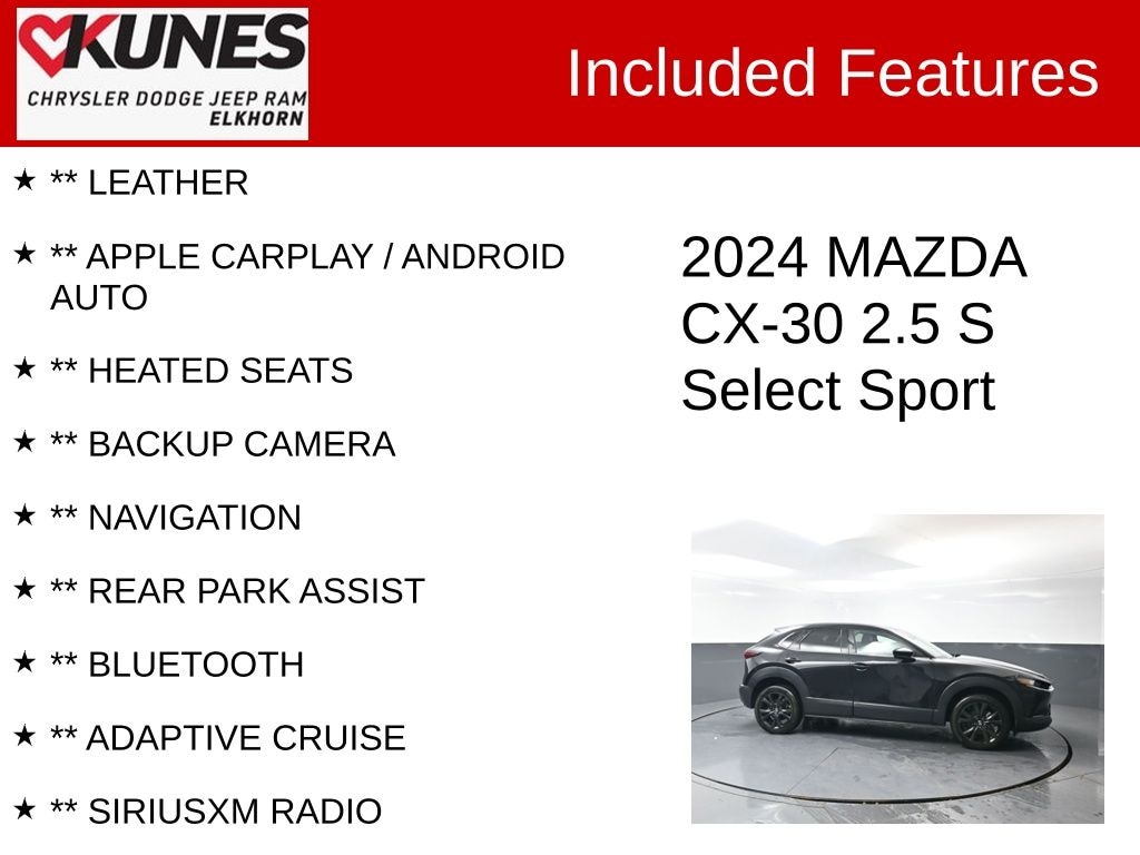 Used 2024 Mazda CX-30 2.5 S Select Sport SUV