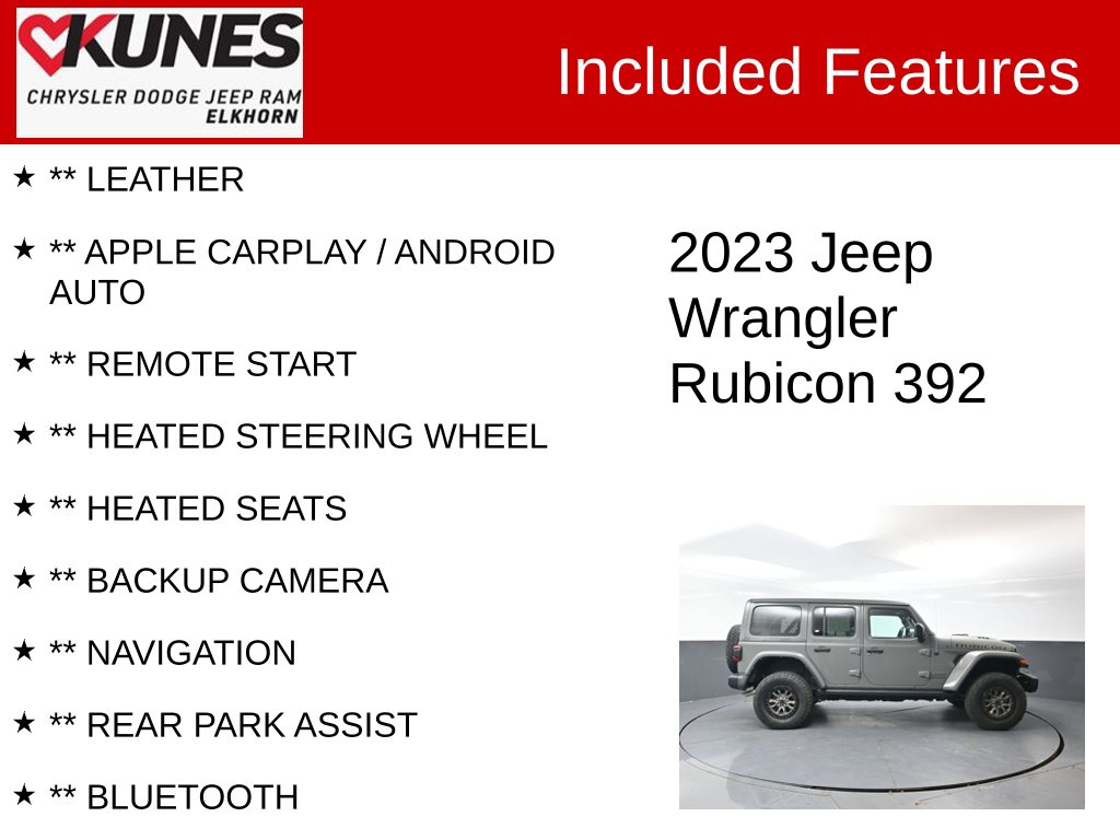 Used 2023 Jeep Wrangler 4-DOOR RUBICON 392 SUV