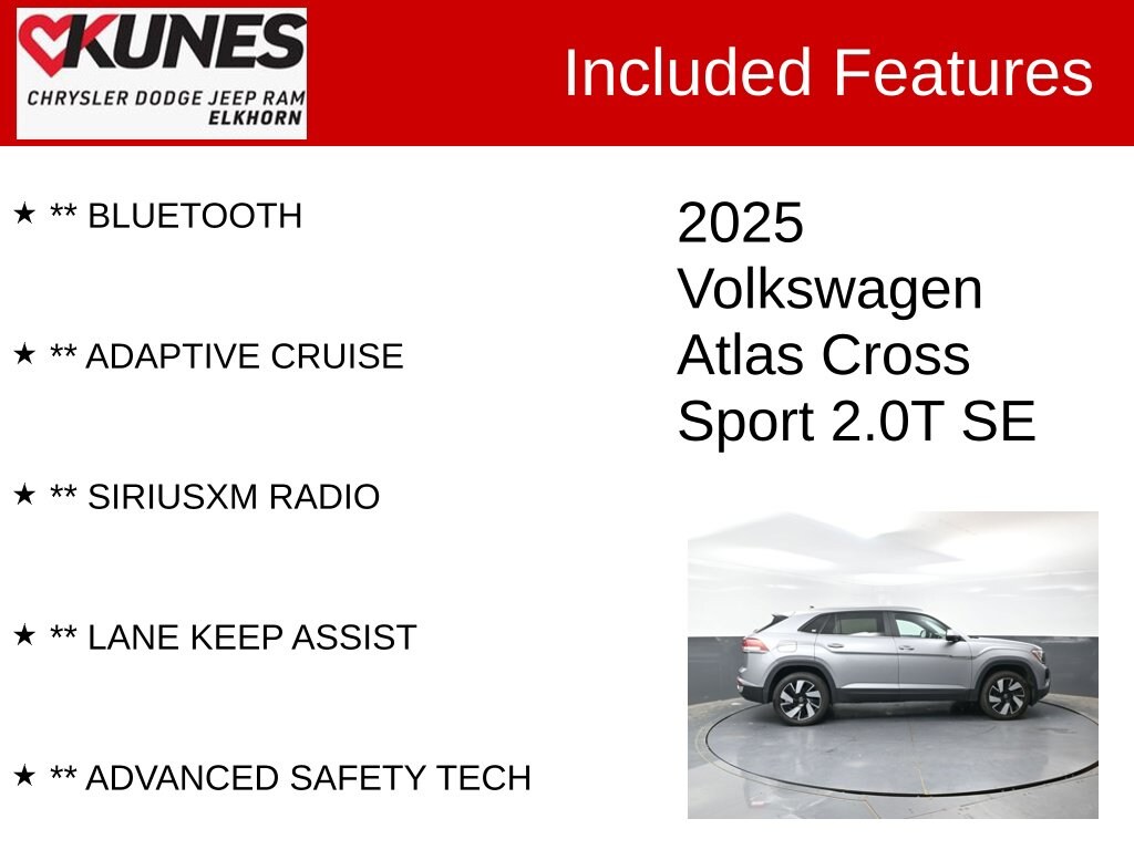 Used 2025 Volkswagen Atlas Cross Sport 2.0T SE w/Technology SUV