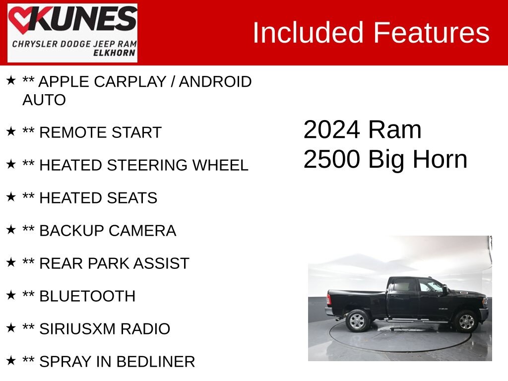 Used 2024 Ram 2500 Big Horn Truck Crew Cab