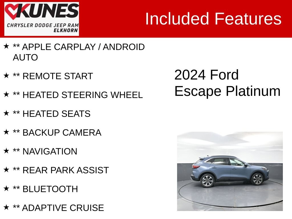 Used 2024 Ford Escape Platinum SUV