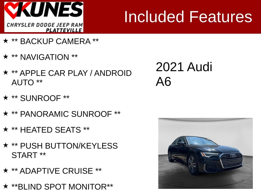 Used 2021 Audi A6 3.0T Premium Plus Quattro Sedan