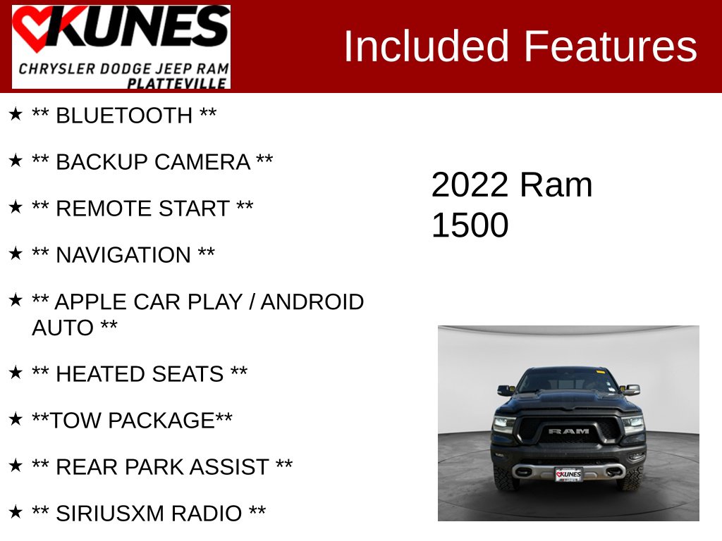 Used 2022 Ram 1500 Rebel Truck