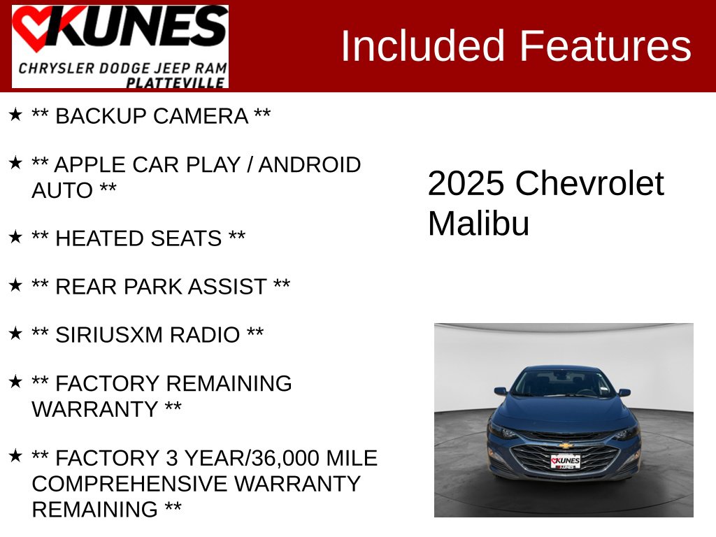 Used 2025 Chevrolet Malibu LT 1LT Sedan