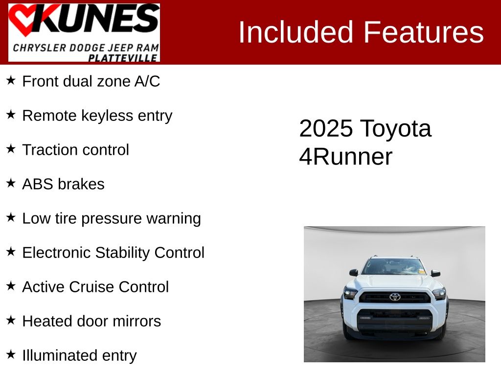 Used 2025 Toyota 4Runner SR5 4WD SUV