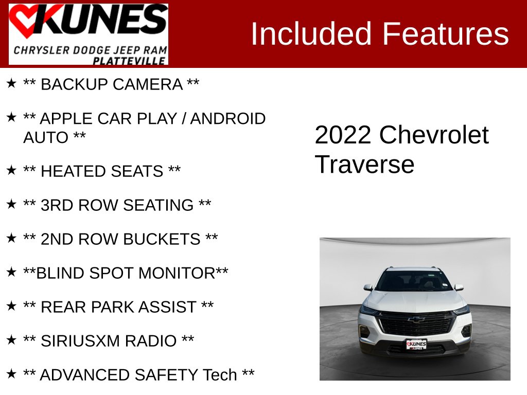 Used 2022 Chevrolet Traverse LT Leather SUV