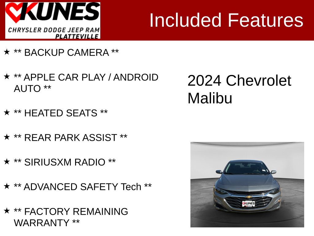 Used 2024 Chevrolet Malibu LT 1LT Sedan