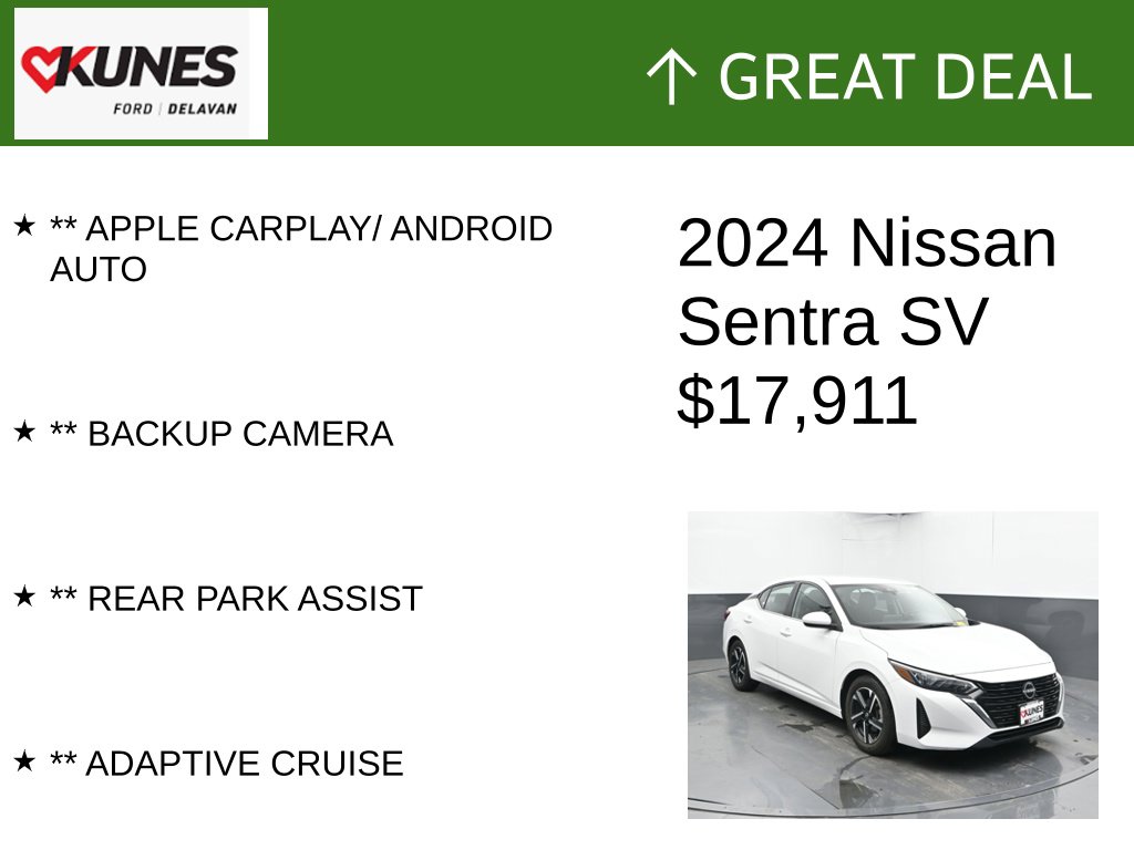 Certified 2024 Nissan Sentra SV Sedan