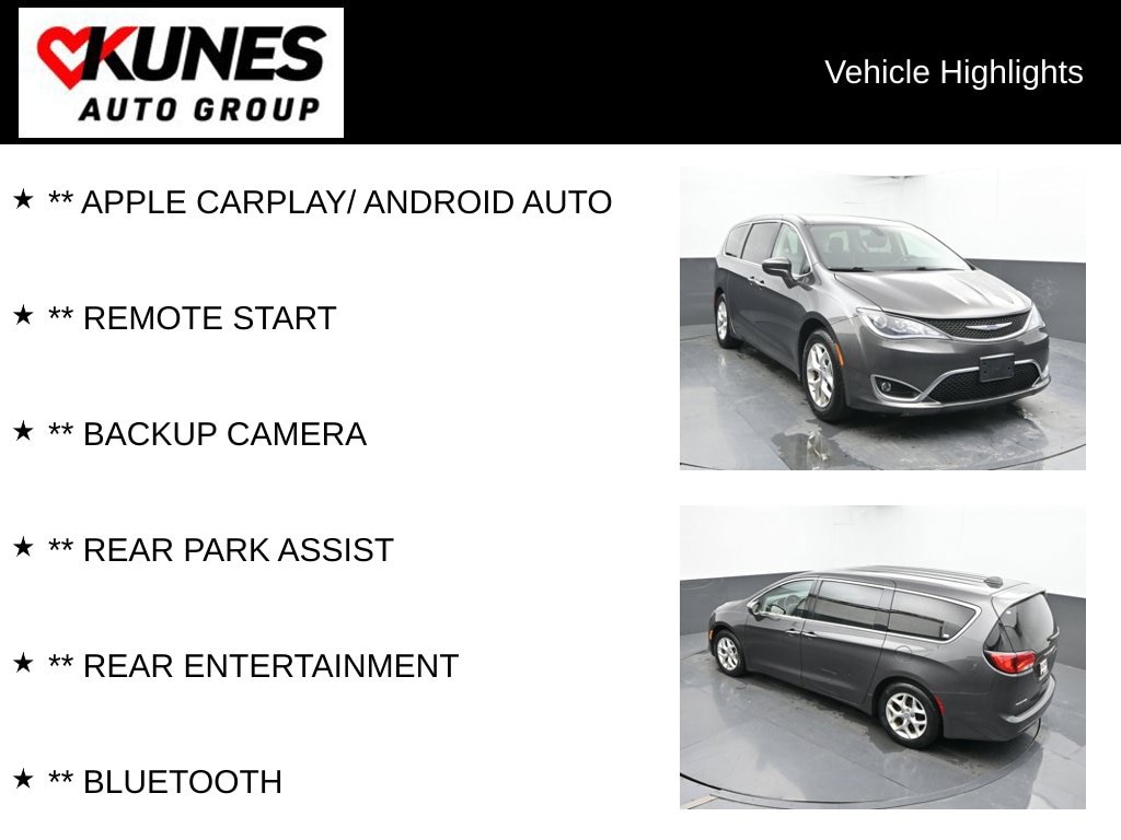 Used 2018 Chrysler Pacifica Touring Plus with VIN 2C4RC1FG3JR122836 for sale in Delavan, WI