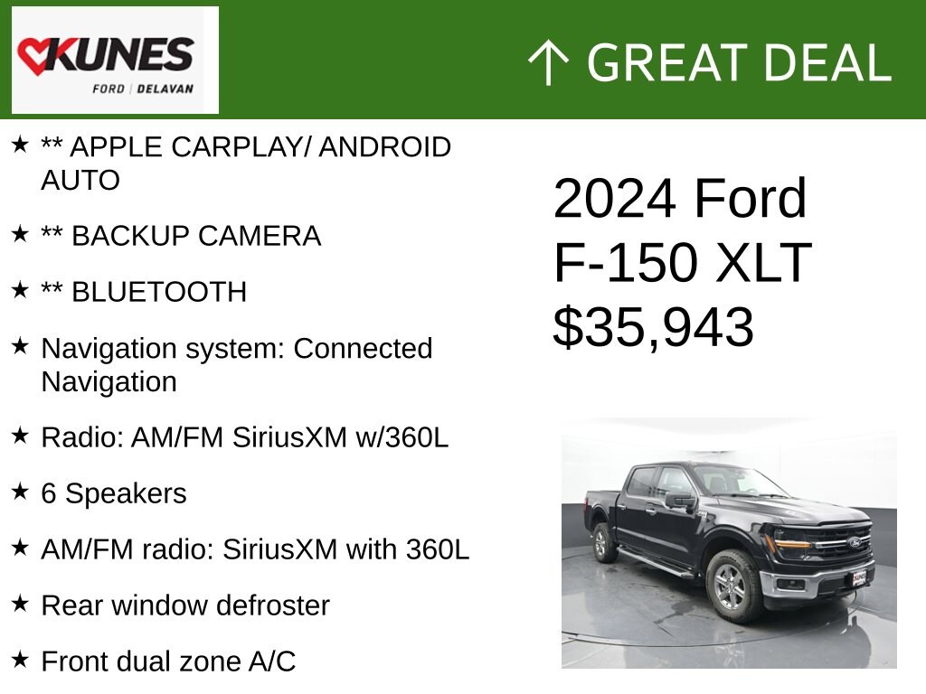 Certified 2024 Ford F-150 XLT Truck SuperCrew Cab