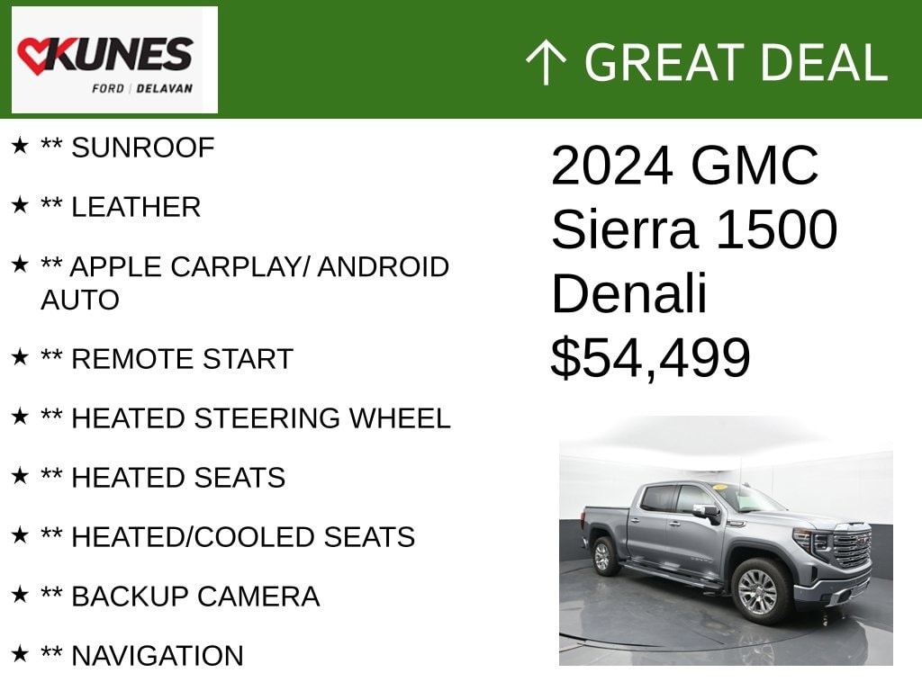 Certified 2024 GMC Sierra 1500 Denali Truck Crew Cab