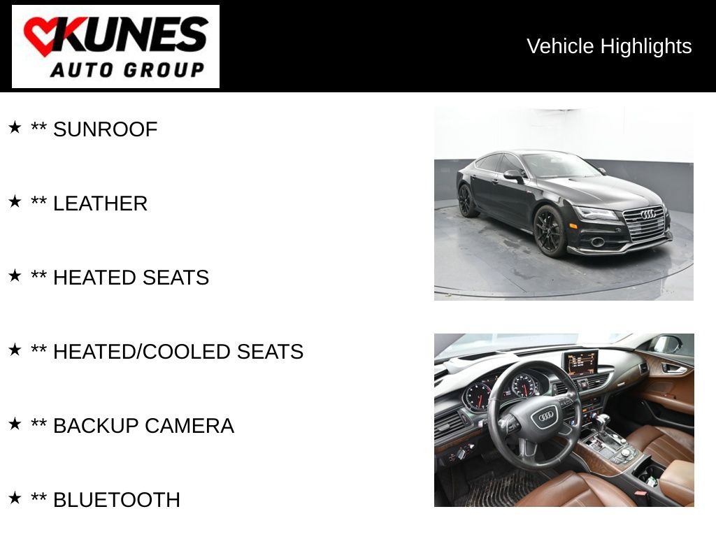 Used 2012 Audi A7 Premium with VIN WAUSGAFC6CN001735 for sale in Delavan, WI