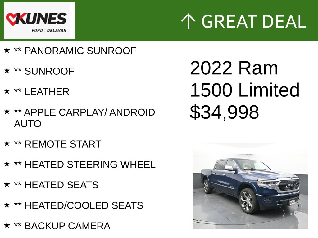 Certified 2022 Ram 1500 Limited Truck Crew Cab