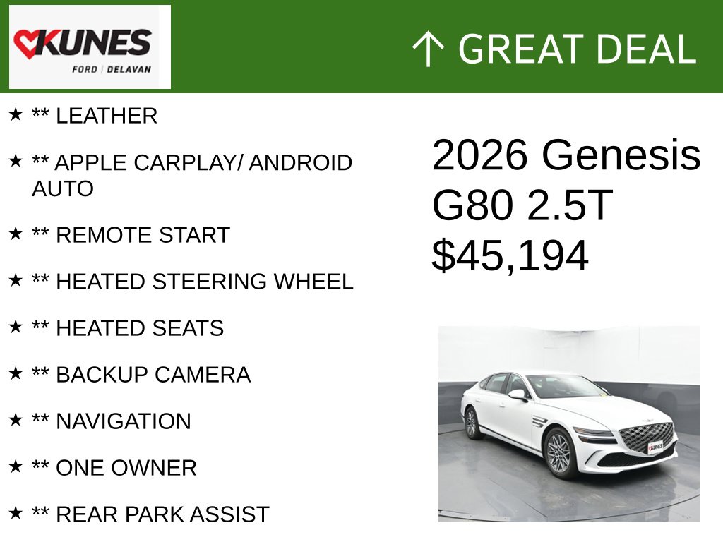 Certified 2026 Genesis G80 2.5T Sedan