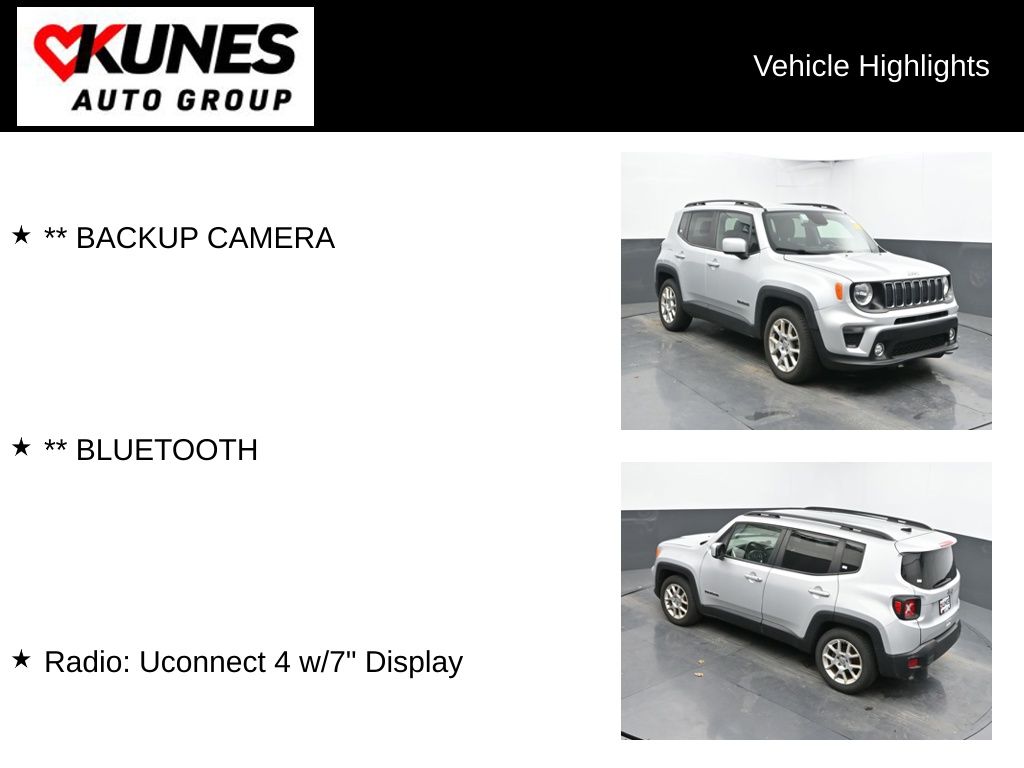 Used 2020 Jeep Renegade Latitude with VIN ZACNJABB7LPL26803 for sale in Delavan, WI