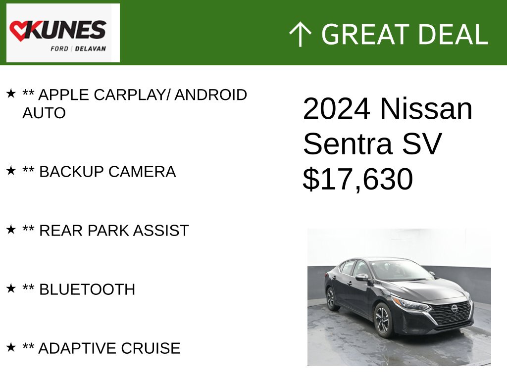 Certified 2024 Nissan Sentra SV Sedan