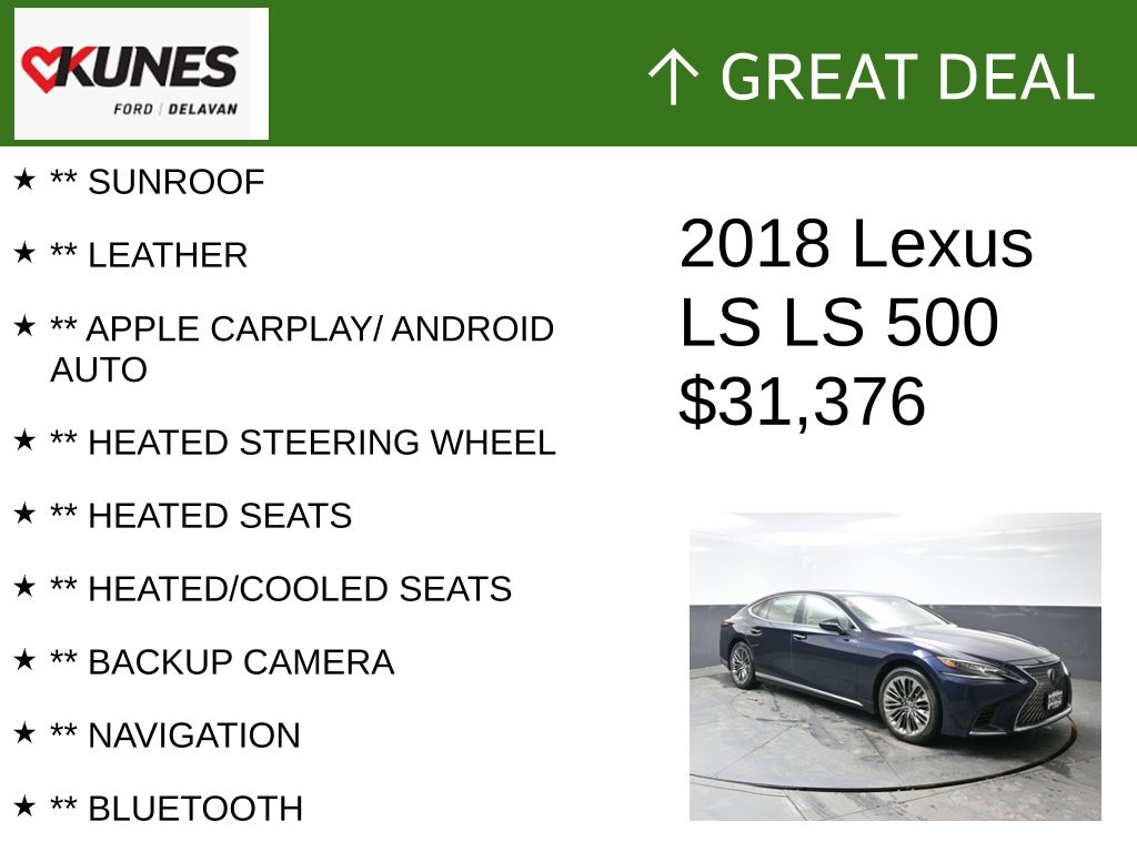 Used 2018 Lexus LS 500 500 Base Sedan