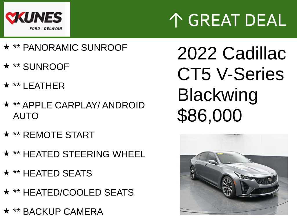 Used 2022 Cadillac CT5 V-Series Sedan