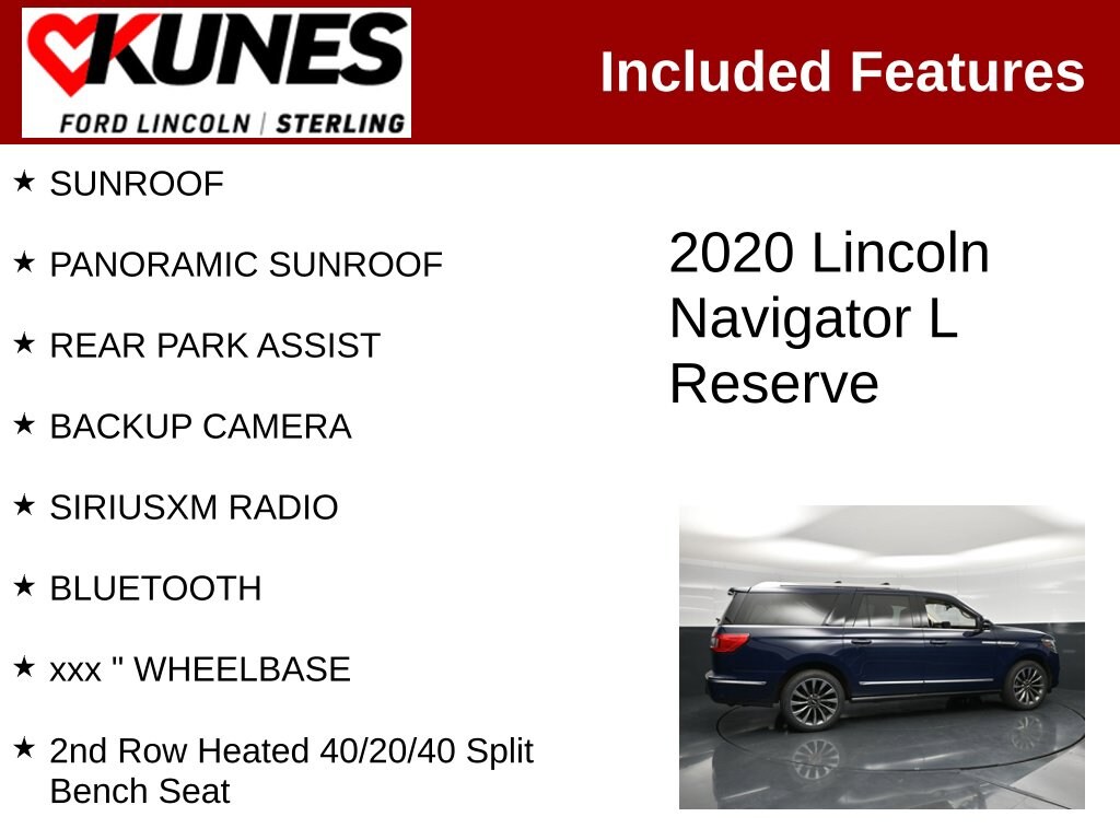 Certified 2020 Lincoln Navigator L Reserve SUV